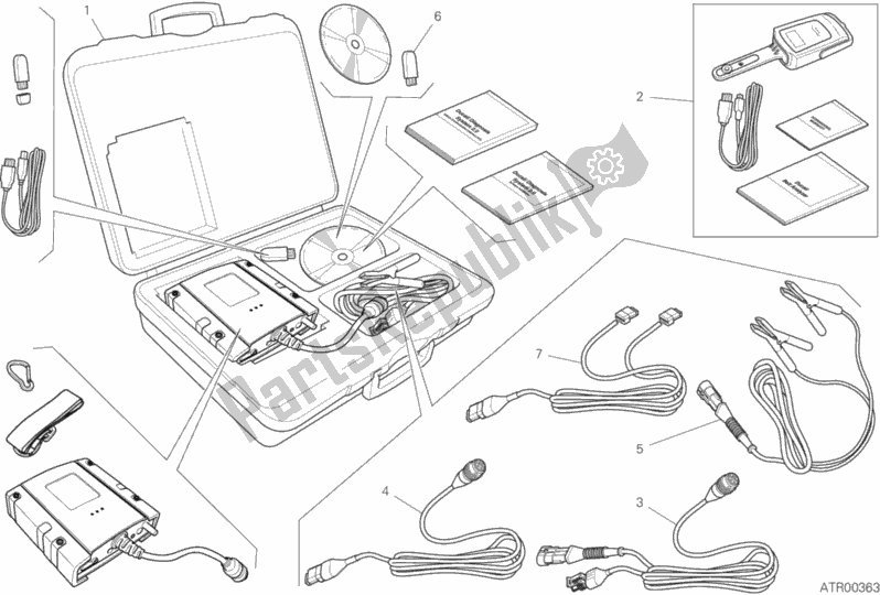 Tutte le parti per il Tester Dds (2) del Ducati Monster 797 Thailand USA 2020